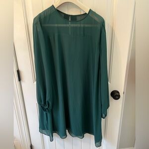 Hunter green dress, new with tags